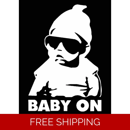 Baby On Board Cool Dude Car Sticker 110x155mm